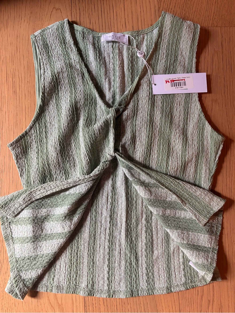 Sage Sleeveless Tank Top